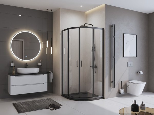 Купить Душевой поддон BelBagno TRAY-MR-UNO-R-90-550-35-NERO-NO в Бобруйске