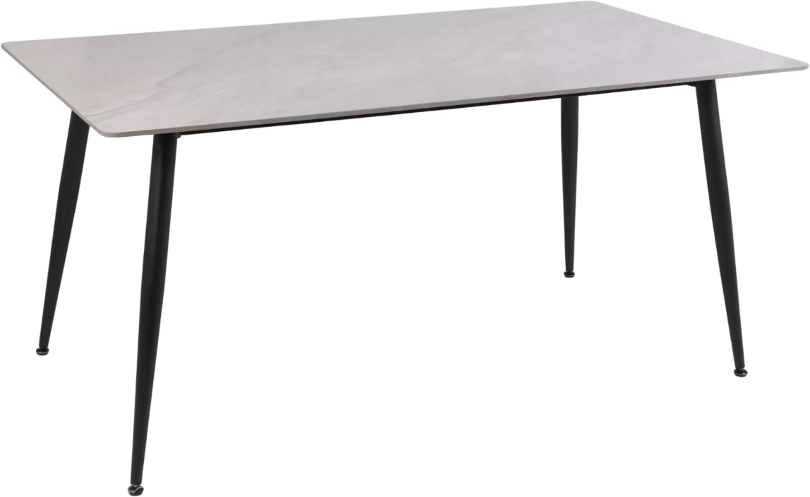 Обеденный стол Signal Rion 130x70x76 (серый глянец/черный)