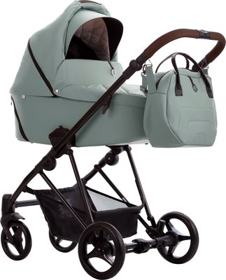 Детская универсальная коляска Bebetto Yoddi Pro 2в1 (04, шалфей кожа) - 