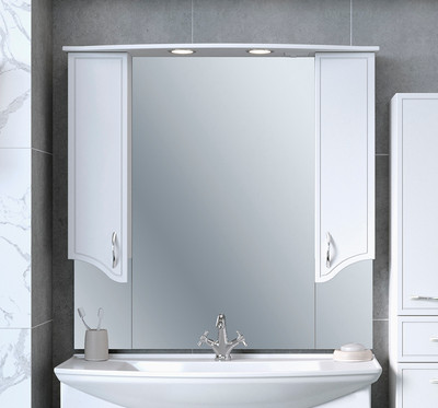 Шкаф с зеркалом для ванной Runo Севилья 105 - 