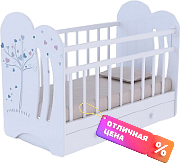 Детская кроватка VDK Wind Tree с маятником и ящиком