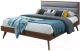 Двуспальная кровать Halmar Orlando 160x200 (серый/орех) - 