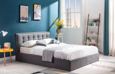 Двуспальная кровать Halmar Padva 160x200 (серый)
