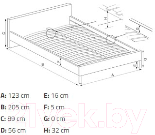 Полуторная кровать Halmar Violetta 120x200 (белый/черный)
