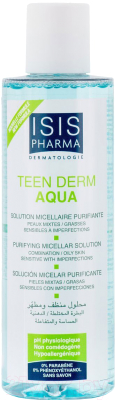 Мицеллярная вода Isis Pharma Teen Derm Aqua для комбинированной и жирной кожи (250мл)