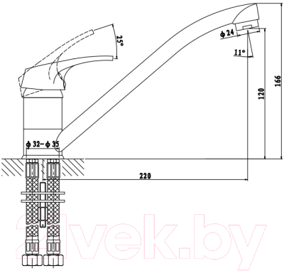 Смеситель Gross Aqua Base 3210257С- G0110