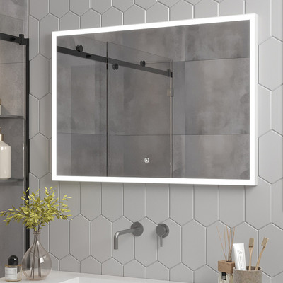 Зеркало Континент Frame White Led 100x70 - 