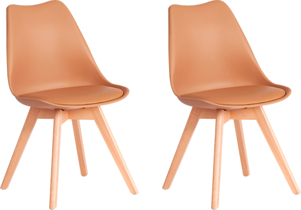 Набор стульев Tetchair Tulip дерево/пластик/экокожа