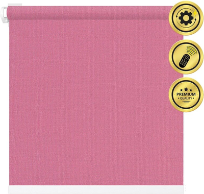 Рулонная электроштора НеоФьюжен Эден 200 100х250 правая (малиновый, белая фурнитура) -