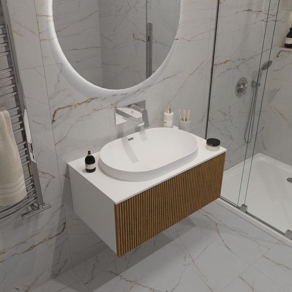 Купить Тумба с умывальником ЗОВ Кито 80 / K80LW0MRM-LDSPW6002 в Гродно