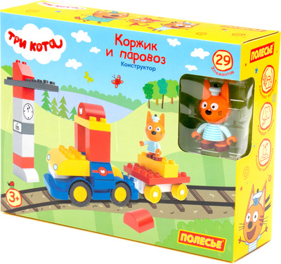 

Конструктор, Три кота. Коржик и паровоз / 77490