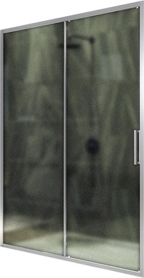 Душевая дверь MaybahGlass 195x150 / MGD-1281-5 (сатин стекло/хром матовый) - 