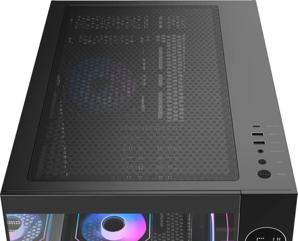 Корпус для компьютера Ocypus Iota C70 ARGB / Iota-C70-BKD600XX-GL (черный, без БП)