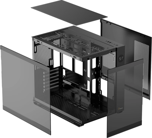 Корпус для компьютера Ocypus Iota C70 ARGB / Iota-C70-BKD600XX-GL (черный, без БП)