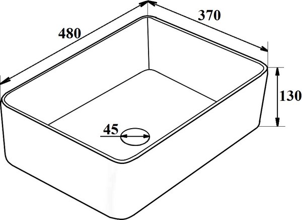Купить Умывальник Runo Tre 48x37  