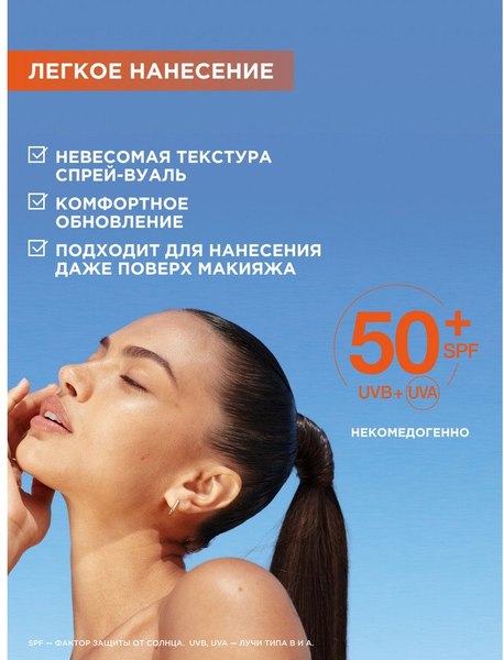 Спрей солнцезащитный Garnier Ambre Solaire Skin Naturals Vitamin C Вуаль Невидимая защита (75мл)