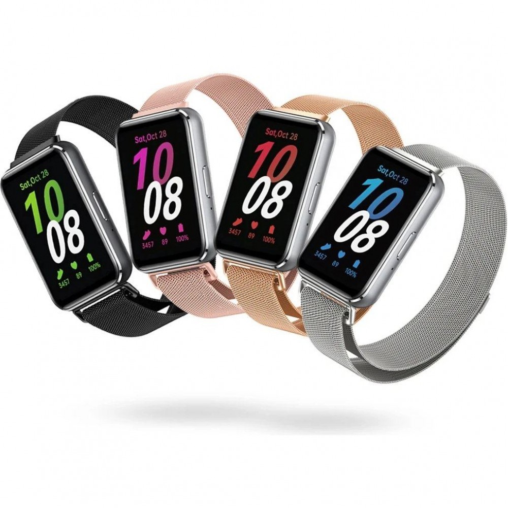 Ремешок для умных часов Rumi Milanese Loop для Galaxy Fit3 (красное золото) — фото 3