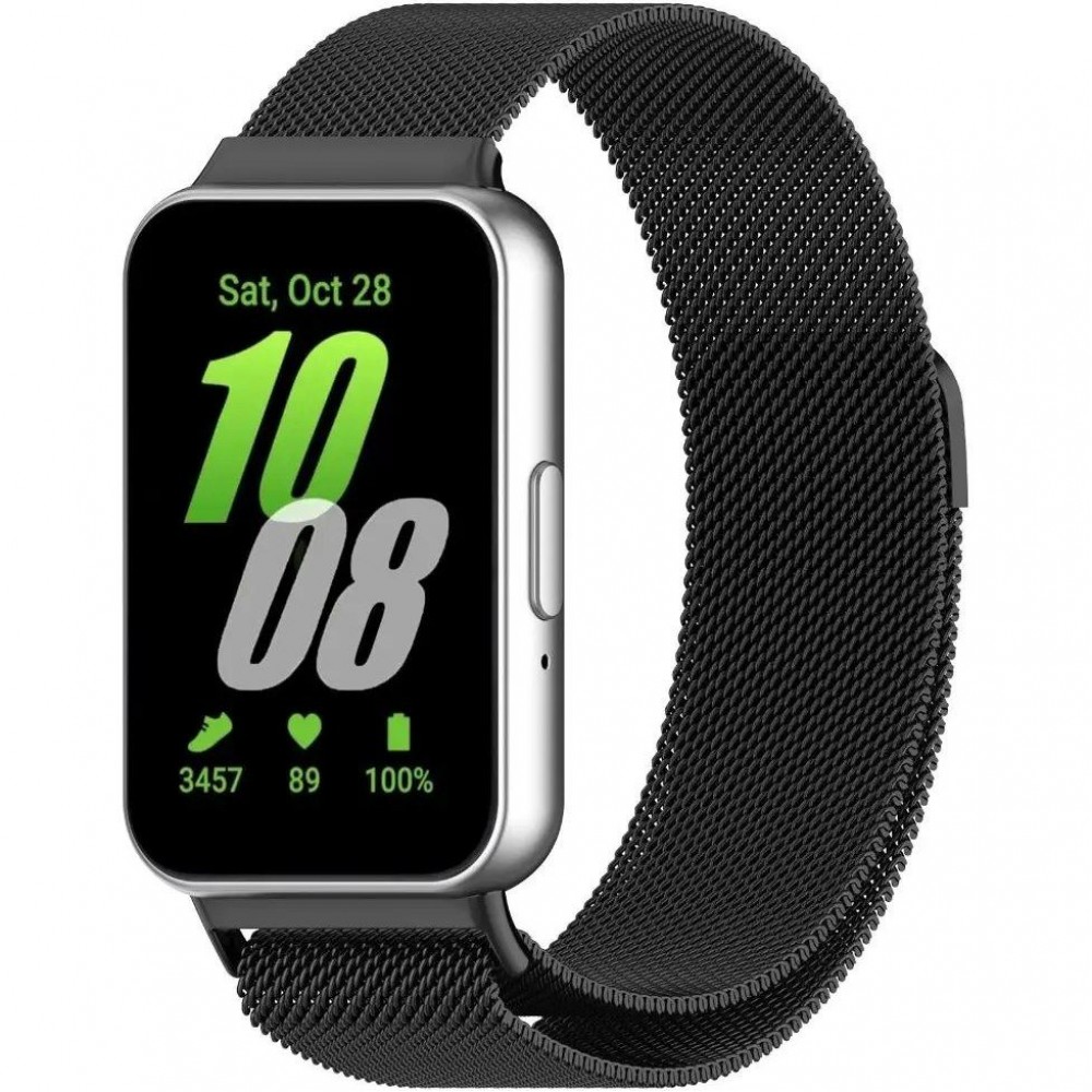 Ремешок для умных часов Rumi Milanese Loop для Galaxy Fit3 (черный) — фото 2