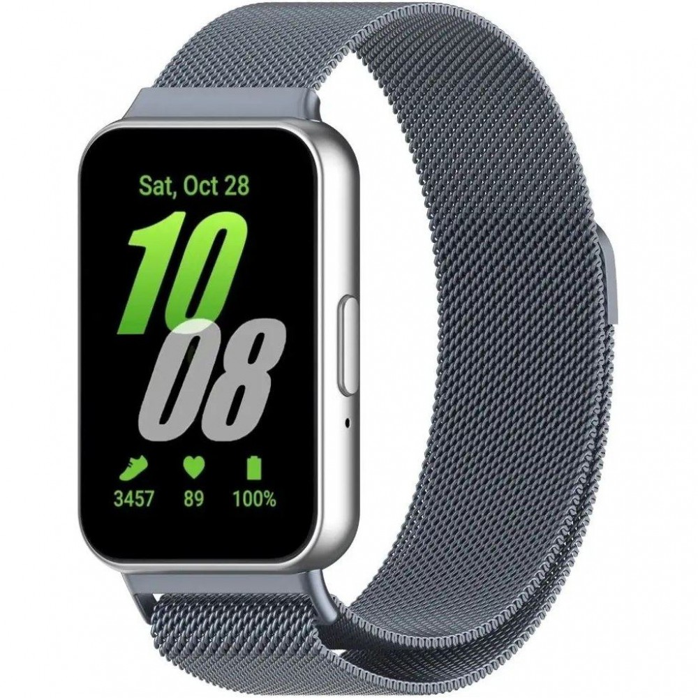 Ремешок для умных часов Rumi Milanese Loop для Galaxy Fit3 (серый) — фото 2