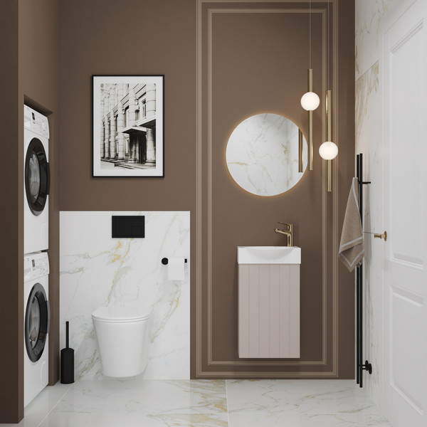 Купить Тумба с умывальником Lauter Из искусственного мрамора Amelia 40 в Гродно