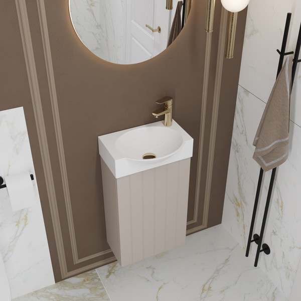 Купить Тумба с умывальником Lauter Из искусственного мрамора Amelia 40 в Гродно