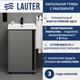 Тумба с умывальником Lauter Nika 49 (шиншилловый серый/черный) - 