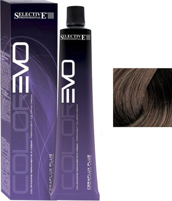 Крем-краска для волос Selective Professional Colorevo 6.001 (100мл, темный блондин интенсивный пепельный) - 