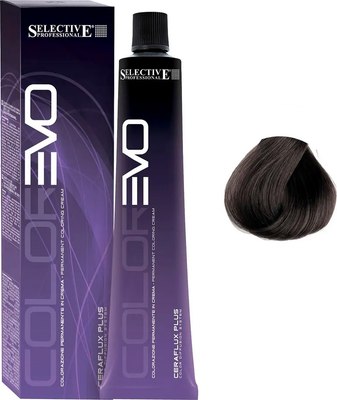 Крем-краска для волос Selective Professional Colorevo 4.001 (100мл, каштановый интенсивный пепельный) - 