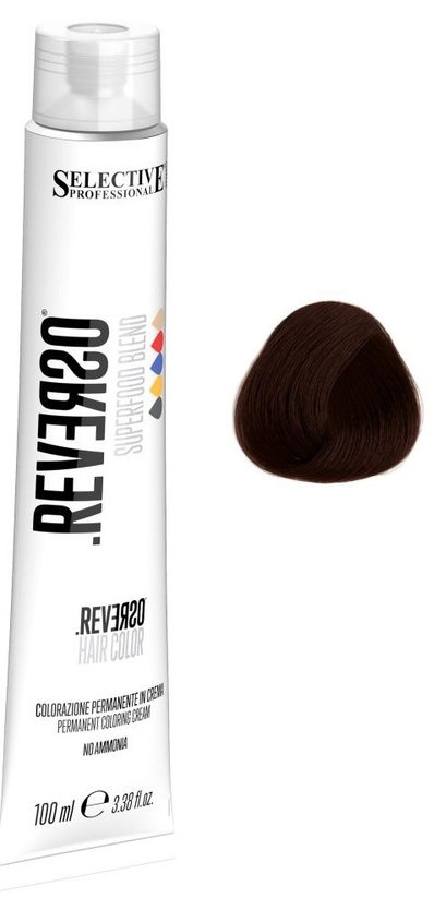 Крем-краска для волос Selective Professional Reverso Superfood 3.71 (100мл, темно-каштановый асаи)