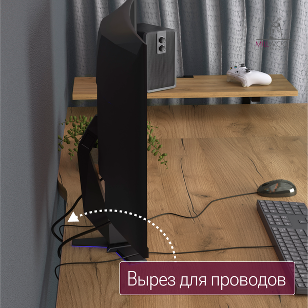 Купить Компьютерный стол Millwood угловой Каир с полкой 200х120х93 в Гомеле