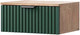 Прикроватная тумба Мебель-КМК 1Я Герта КМК 0979.19 (дуб канзас/SAT 22 зеленый мат) - 