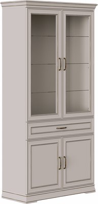 Шкаф с витриной Black Red White Florencia REG2W2D1S (персидский жемчуг) - 