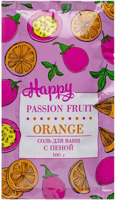 Соль для ванны Лаборатория Катрин Happy Апельсин и маракуйя (100г) -
