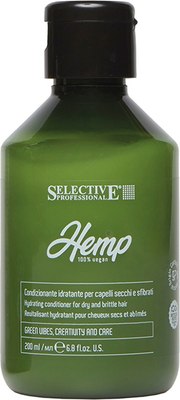 Кондиционер для волос Selective Professional Hemp Увлажняющий для сухих и и ломких волос (200мл) - 