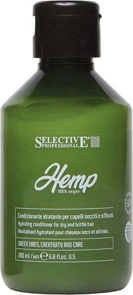 Кондиционер для волос Selective Professional Hemp Увлажняющий для сухих и и ломких волос (200мл)