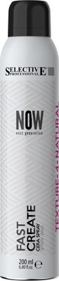 Спрей для укладки волос Selective Professional Now Next Generation Fast Create (200мл) - 