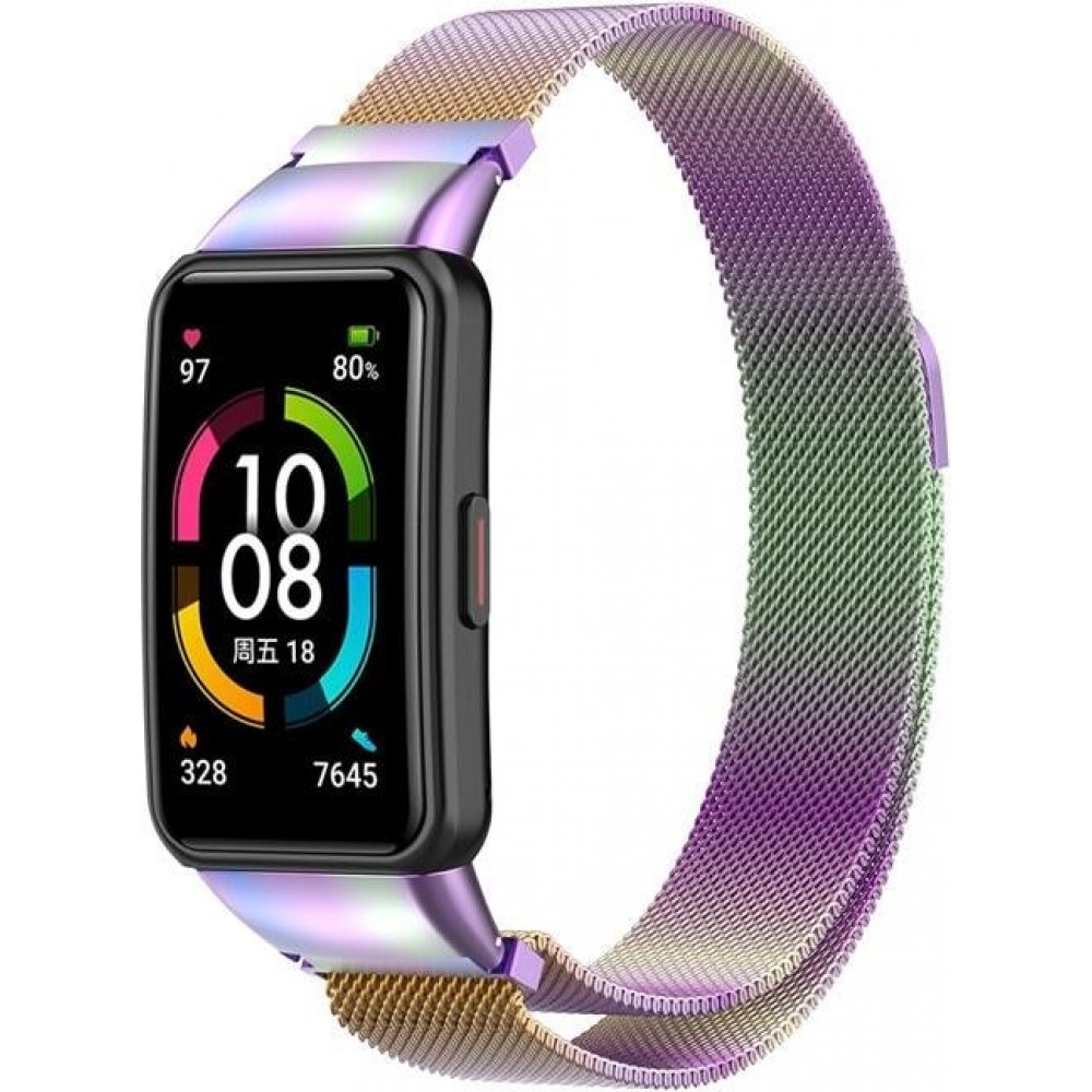 Ремешок для умных часов Rumi Milanese Loop для Huawei Band 6/Honor Band 6 (хамелеон) — фото 3