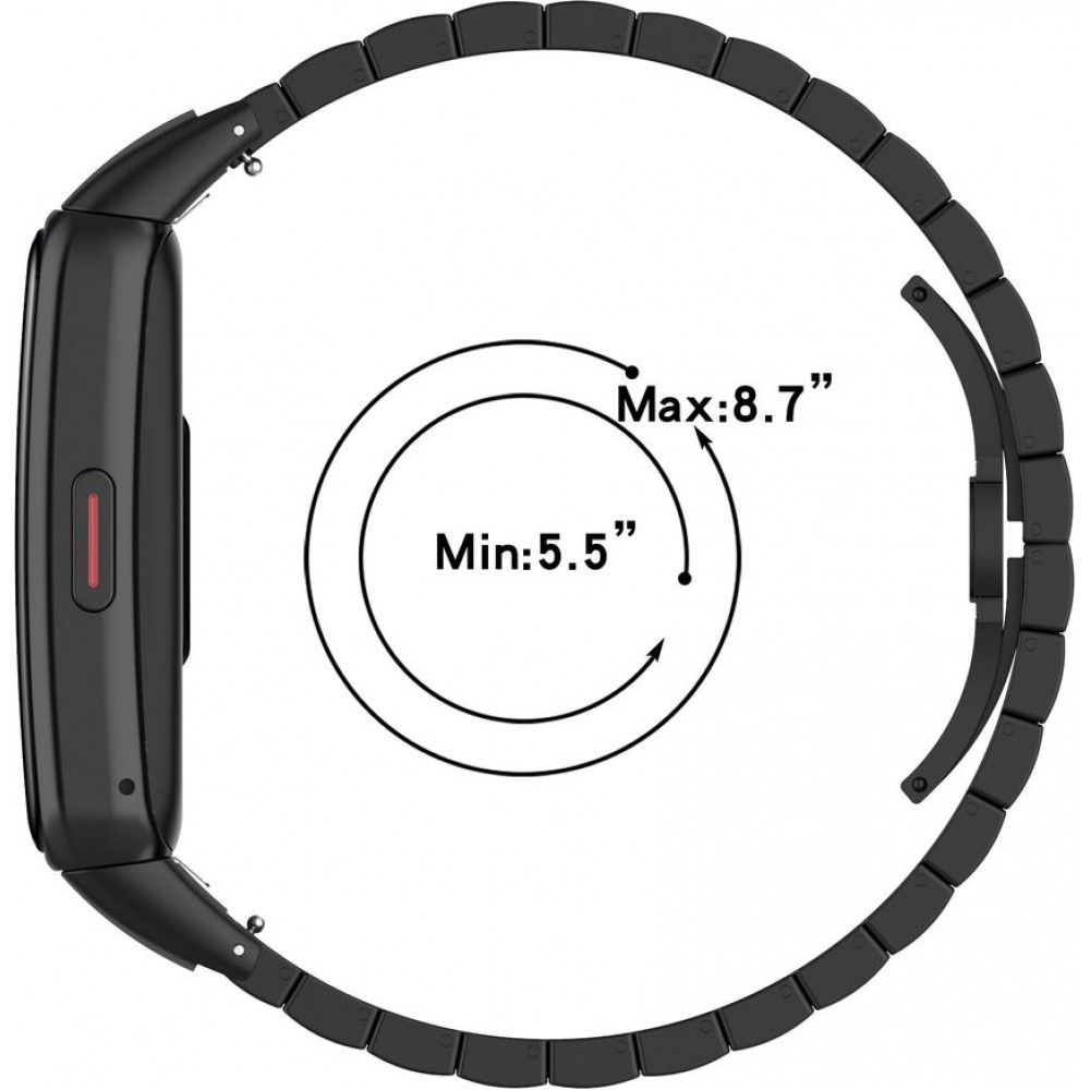 Ремешок для умных часов Rumi Snake для Huawei Band 6/Honor Band 6 (черный) — фото 4