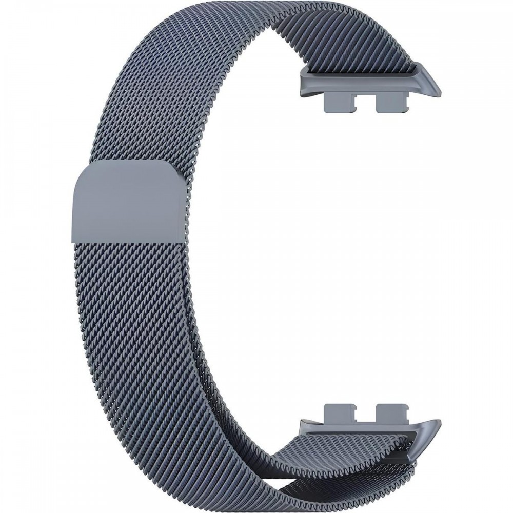 Ремешок для умных часов Rumi Milanese Loop для Honor Band 9 (серый)