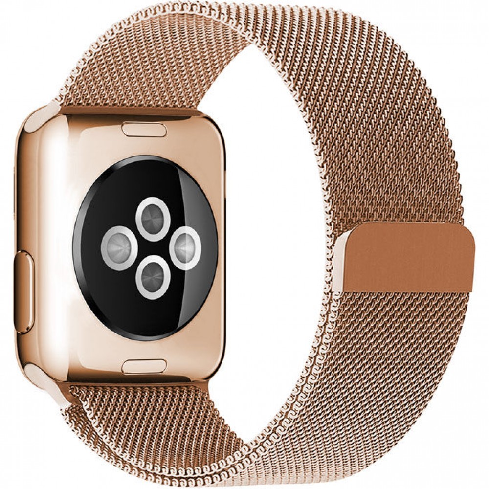 Ремешок для умных часов Rumi Milanese Loop для Apple Watch 42/44/45мм (красное золото)