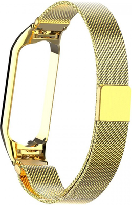 Ремешок для фитнес-трекера Rumi Milanese Loop для Xiaomi Mi Band 5/6 (золотой) - 