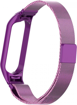 Ремешок для фитнес-трекера Rumi Milanese Loop для Xiaomi Mi Band 5/6 (фиолетовый) - 