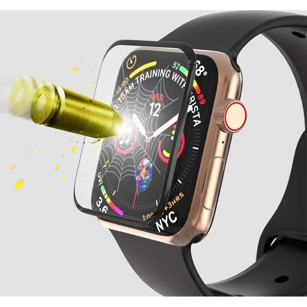 Защитное стекло для умных часов Rumi Hybrid для Apple Watch 40мм (черная рамка) — фото 2