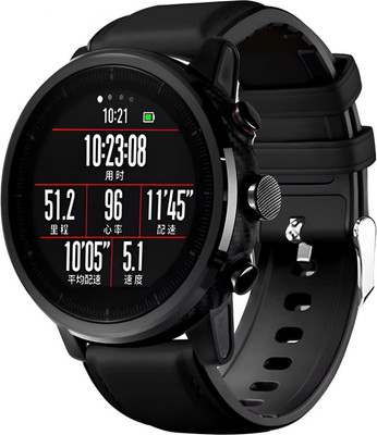 Ремешок для умных часов Rumi Comfort с силиконовой подкладкой 20мм (черный) - 