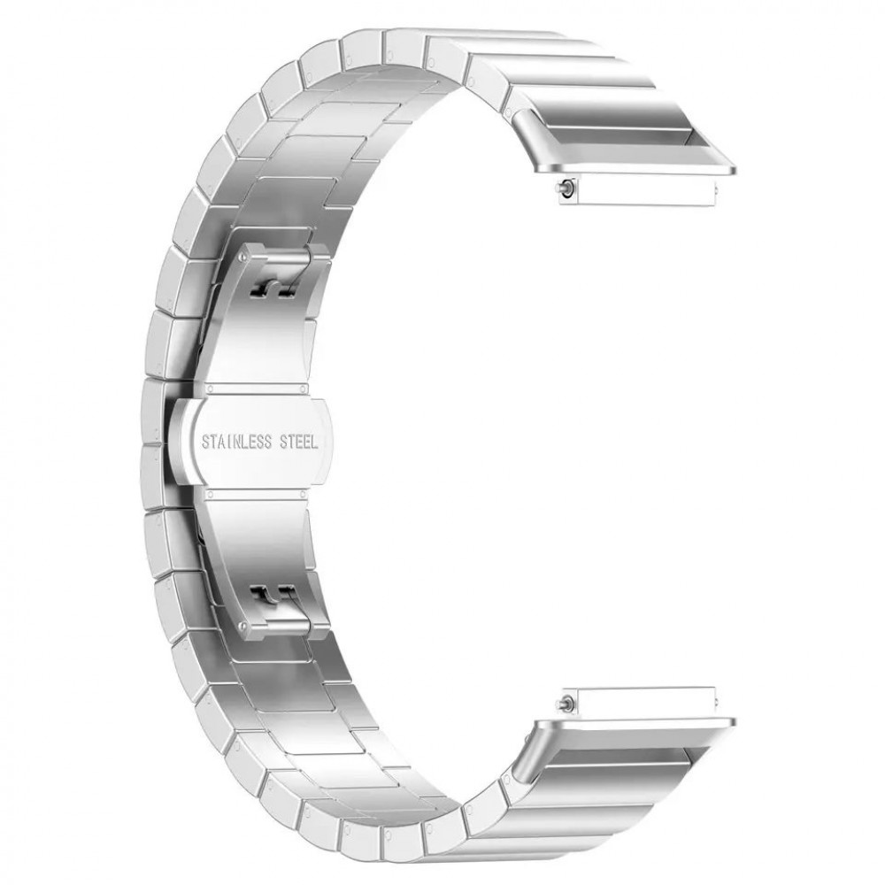 Ремешок для умных часов Rumi Snake для Huawei Band 7 (серебристый)