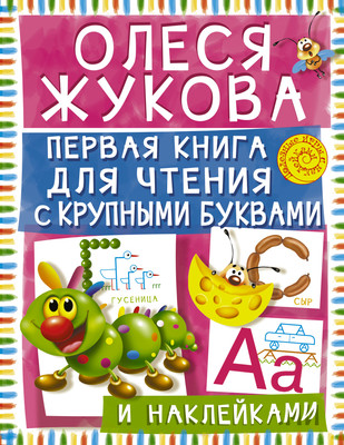 

Развивающая книга, Первая книга для чтения с крупными буквами и наклейками