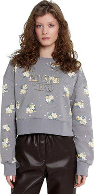 Свитшот Mark Formelle 122966 (р.164/170-96-102, цветы на сером/546-D вышивка) - 