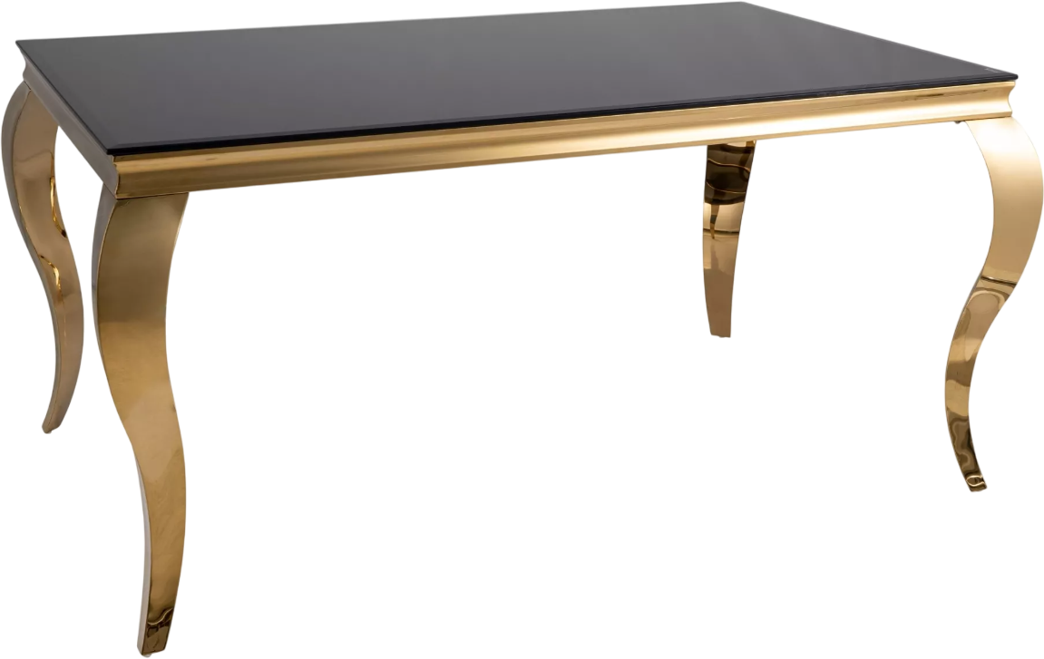 Обеденный стол Signal Prince 150x90 (черный/золотой)