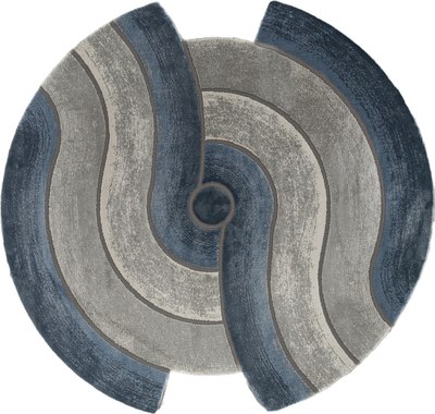 Коврик Karmen Hali Safir 00836T-DAIRE-GREY-BLUE (1.56х1.56) - 