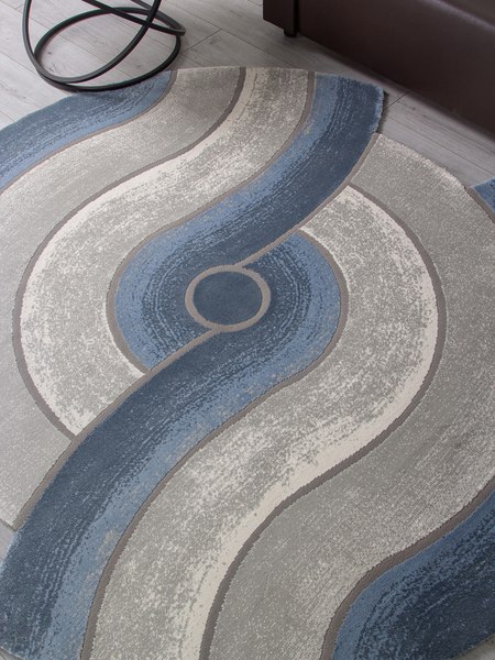 Коврик Karmen Hali Safir 00836T-DAIRE-GREY-BLUE (1.56х1.56)